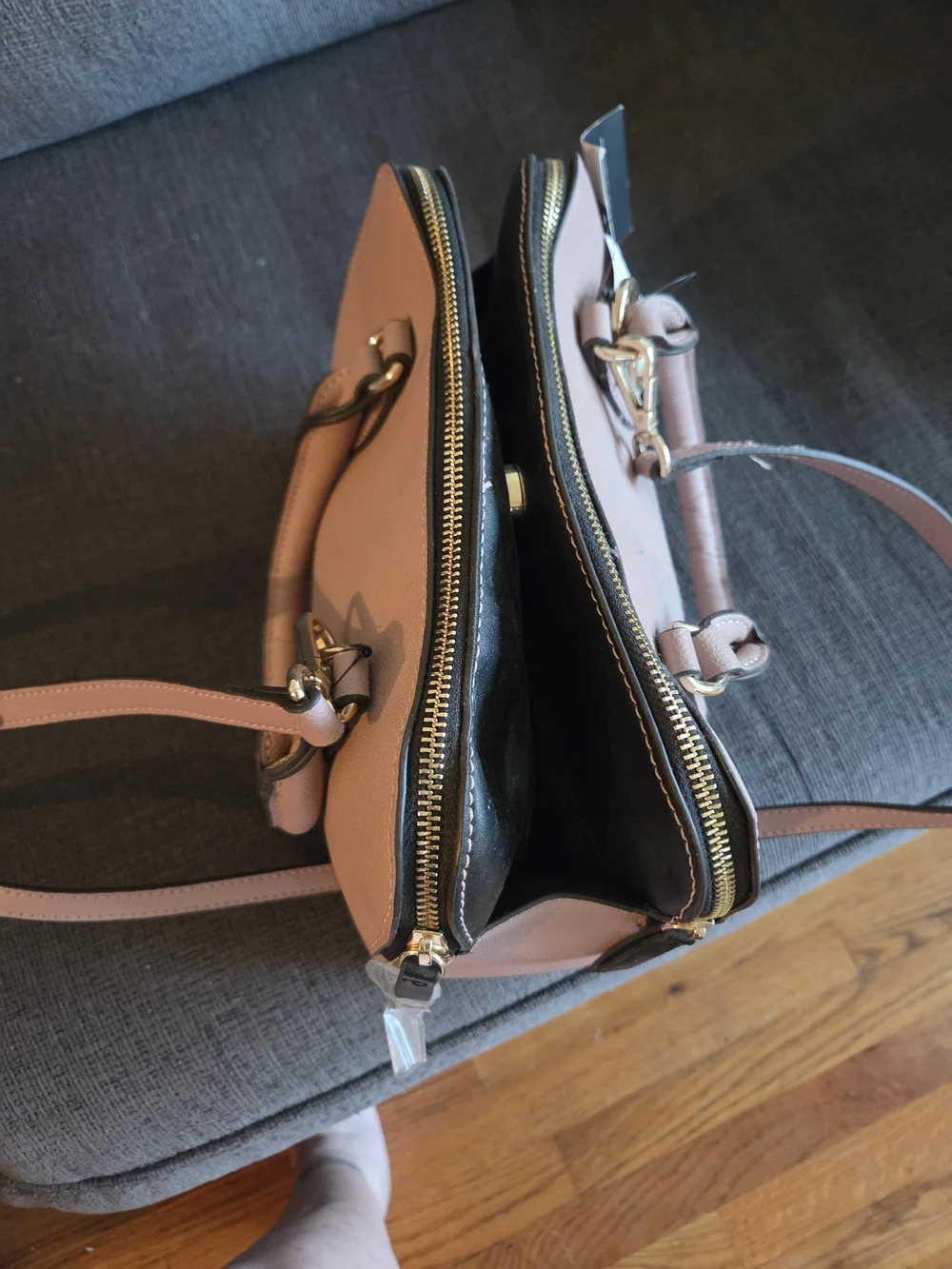 Nine West Blush Pink Dome Satchel with Gold Hardware